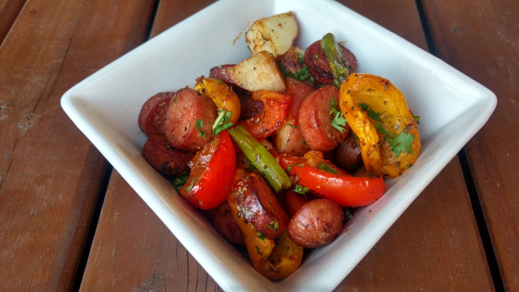 one pan honey garlic sausage