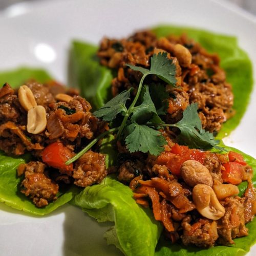 Chicken Lettuce Wraps with Hoisin Sauce Move Daily