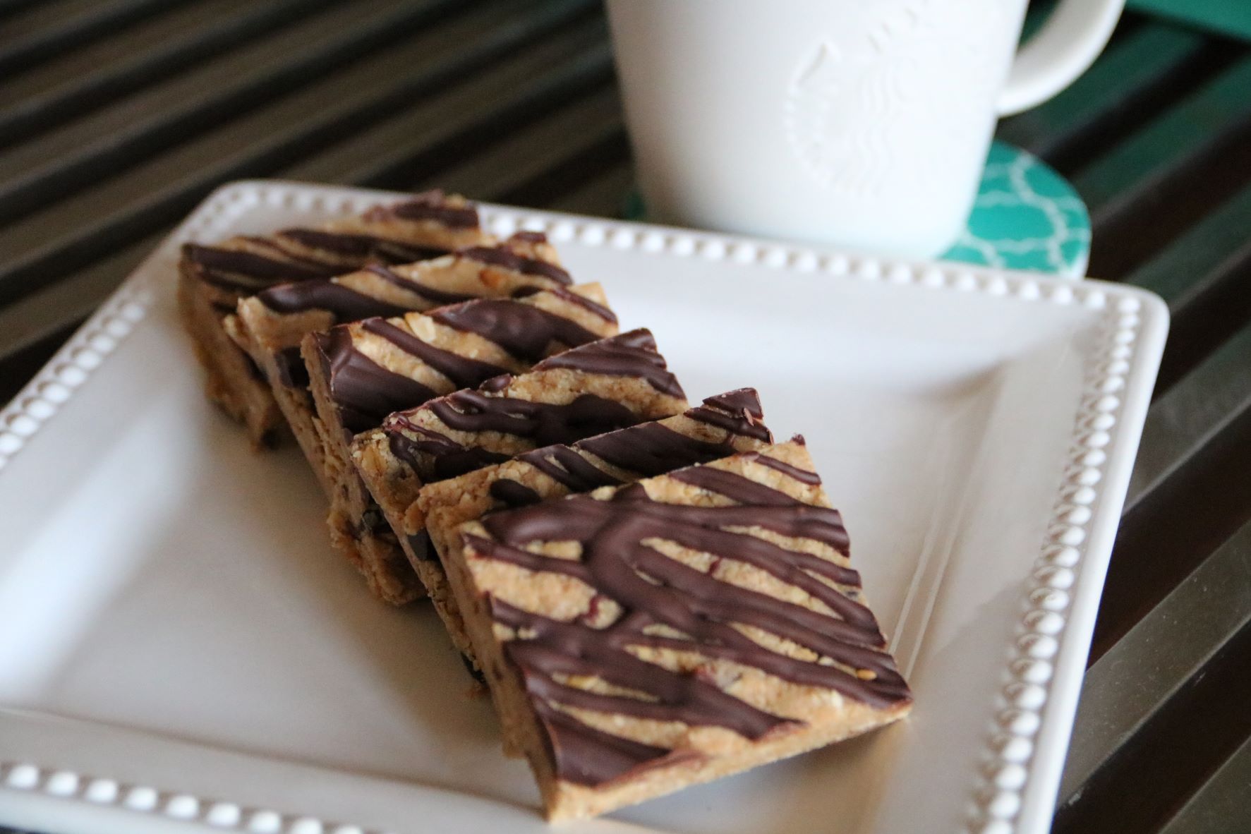 No bake peanut fudge protein bars move daily