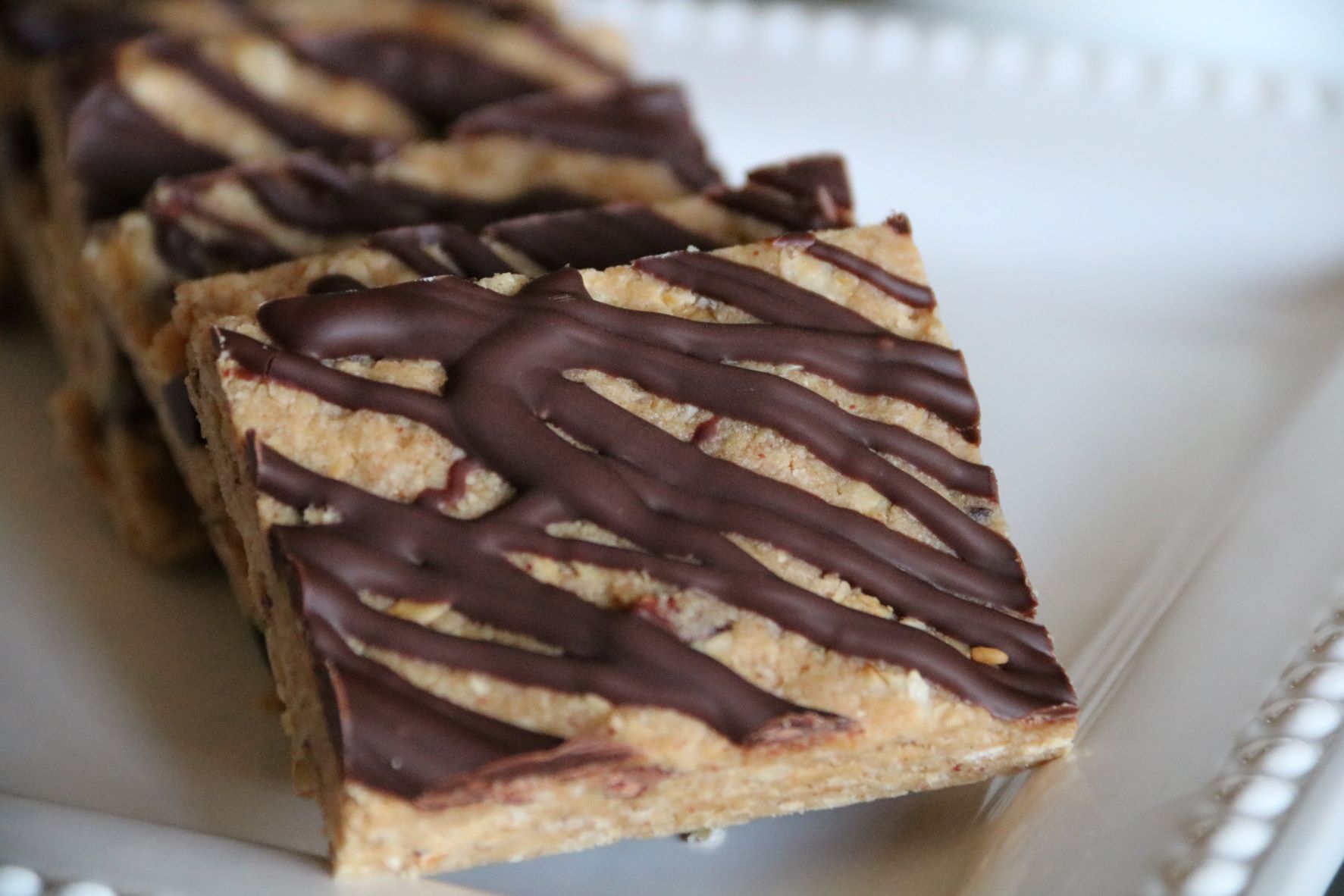 No bake peanut fudge protein bars move daily